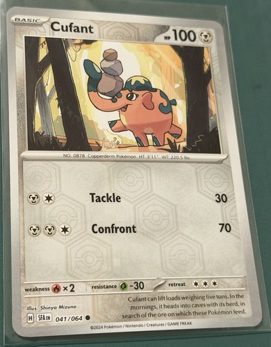 Pokemon TCG Cufant 041/064 Shrouded Fable Reverse Holo EN 2024