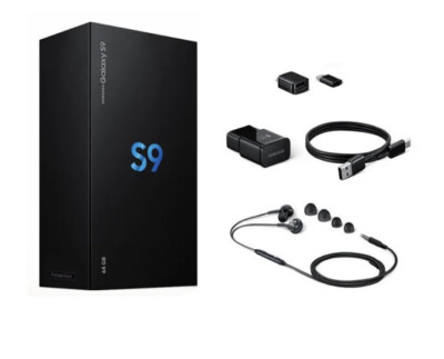 Samsung Galaxy S9 S9 Plus Original Box with All OEM Accessories book Included