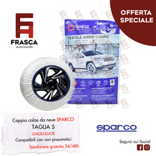 Coppia Calze da Neve Sparco 15" TAGLIA S Omologate EN 16662-1