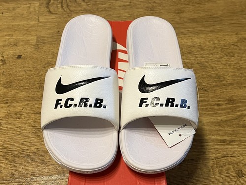 Nike Benassi Solarsoft Fcrb QS Real Bristol Slides bianche nuove rare!! 812820 101 - Foto 4 di 10