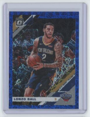 2019-20 Donruss Optic Blue Velocity Lonzo Ball . New Orleans Pelicans #3
