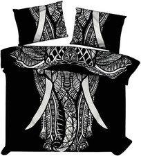 Indaian Mandala Elephant Duvet Cover Cotton Comforter Set Bedding Quilt Cover
