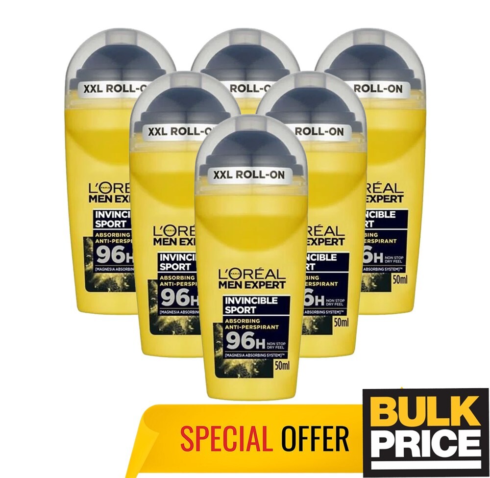 L'Oreal Men Expert Invincible Sport Deodorante 50ml 6-pack Lotto Affare