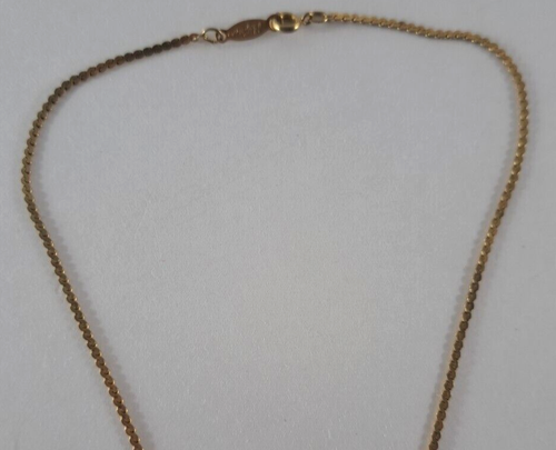 Vintage Napier Necklace Statement Abalone Medallion Gold Tone White Beige 18" - Picture 3 of 5