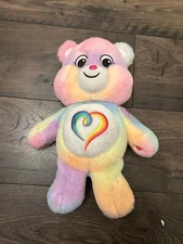 Care Bears 14" Plush Togetherness Bear Rainbow Heart 2021 Stuffed Animal Toy