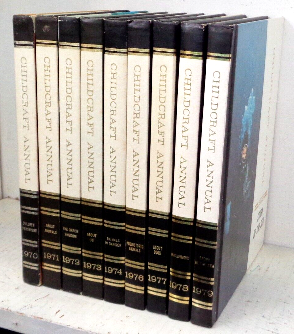 9 Childcraft How & Why Library Annuals 1970 1971 1972 1973