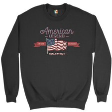 American Legend Real Patriot Sweatshirt In God We Trust 4th of July Crewneck