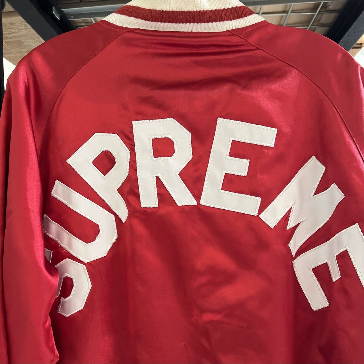 PRE OWNED Vintage Supreme x Champion Satin Varsity Jacket PRE OWNED Vintage Supreme x Champion Satin Varsity Jacket