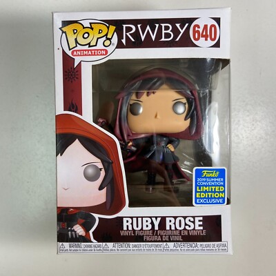 Ruby Rose - RWBY Funko Pop 640 Summer Convention + Protector | eBay