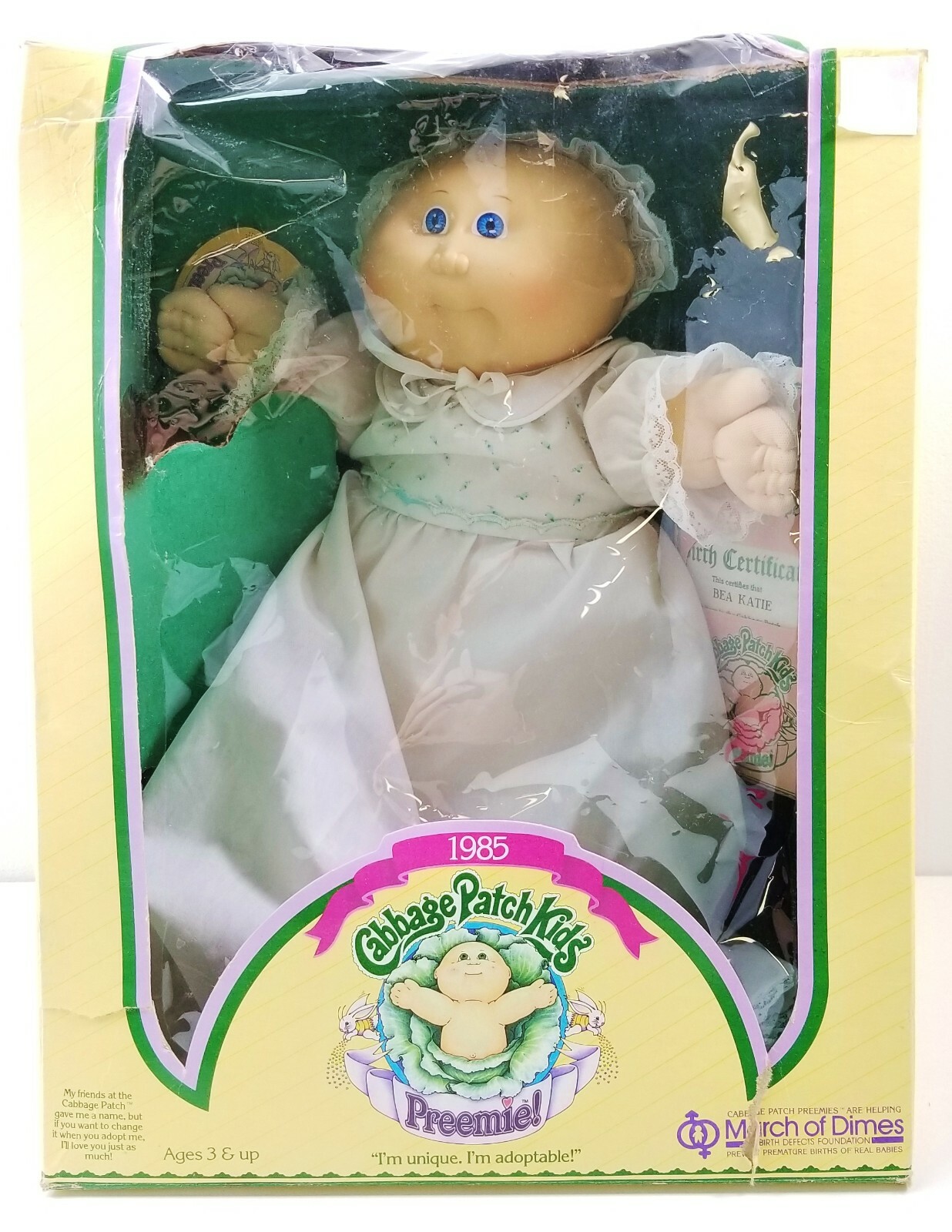 1985 cabbage patch preemie march of dimes