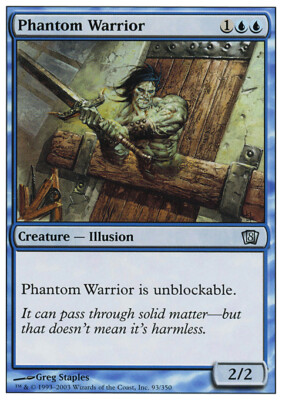 MTG Magic the Gathering Phantom Warrior (93/361) Eighth Edition LP