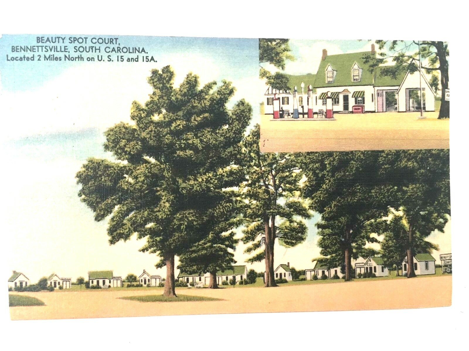 Unused Linen CABIN AT BEAUTY SPOT COURT MOTEL SC GAS