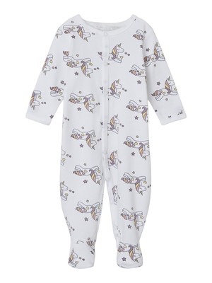 Name it Baby Mädchen Schlafstrampler Gr. 50-98 NBFNIGHTSUIT W/F UNICORN