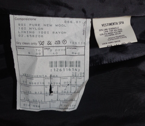 C17 Vintage Giorgio Armani Italy Black Label Blazer Jacket 6 - 40 Self Stripe - Picture 5 of 10