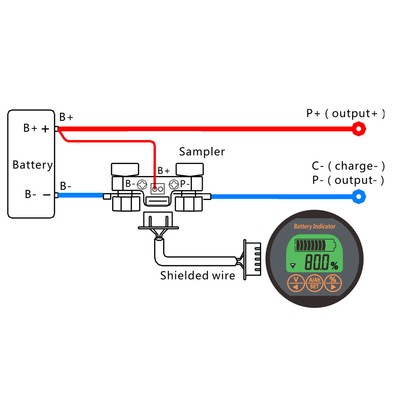 Battery Monitor DC 80v 50a Auto Car RV Motor Boat UPS Lithium Iron