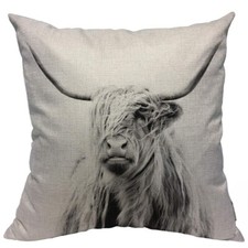 Highland Cow Pillow Cover, 18 X 18 Inch Home Decorative for Sofa, Couch, Cushion