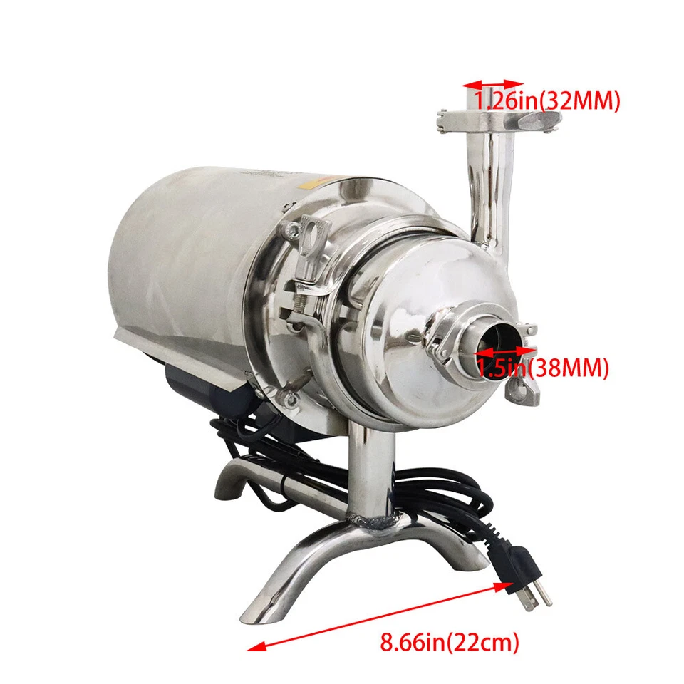 Centrifugal Pump Single-suction Impeller 304 Stainless Steel Flow 3T/h - Image 3 of 4