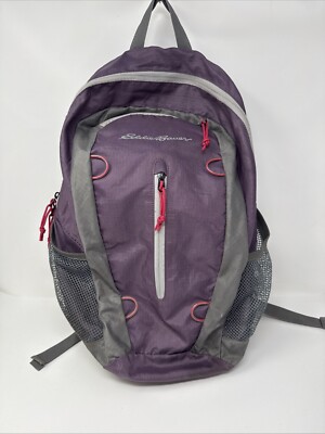 Eddie Bauer Backpack Rippac Daypack Packable Lightweight Purple gray