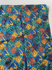 Novelty Silk Scarf Multicolor Wold Wide Web @ Signs Globe 12X46