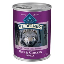 Blue Buffalo Wilderness Adult Wet Dog Food Beef  Chicken Grill