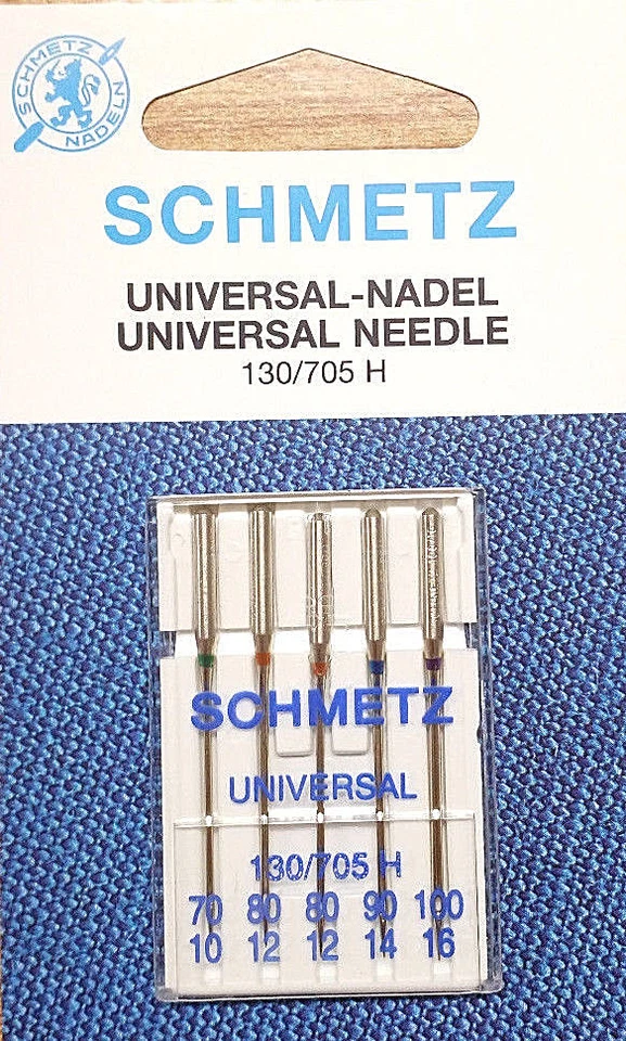 AGHI SCHMETZ UNIVERSALI PER MACCHINA DA CUCIRE - cartina da 5 pz assoriti