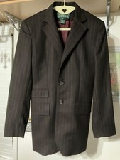 Lauren Ralph Lauren Size 4 Brown Pinstripe Blazer