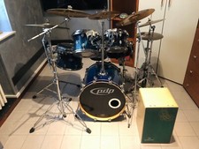 Batteria Dw-Pdp in acero tutta completa + Cajon DG