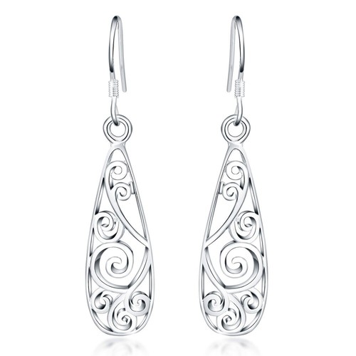 Women's Fashion Jewelry Vintage Design Silver Drop Earrings 1-125 - Picture 4 of 4