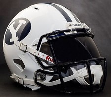 *CUSTOM* BRIGHAM YOUNG BYU COUGARS NCAA Riddell Speed AUTHENTIC Football Helmet