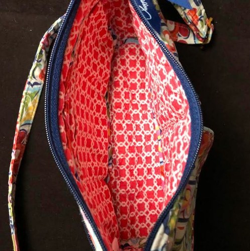 Vera Bradley Quilted Cargo Sling Crossbody / Shoulder Handbag, Pink Floral - Picture 6 of 6