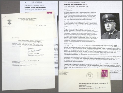 130+ Congratulatory Letters to Promotion - M.Gen. Perry M Hoisington, USAF -1961 - Picture 20 of 24