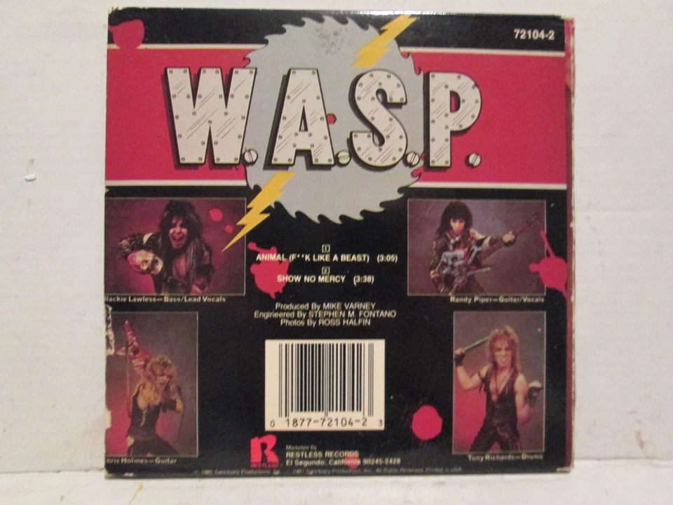 WASP - Animal F**k Like A Beast Rare Single W.A.S.P. Foto 2 de 3