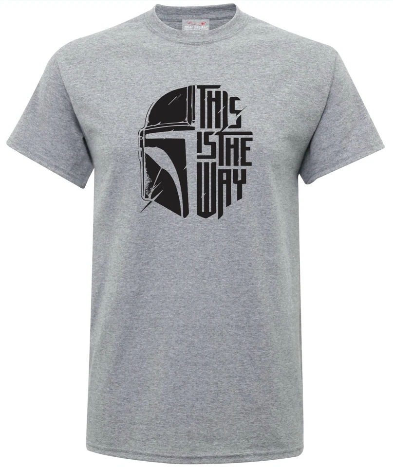 This Is The Way Inspired T-Shirt  Mandalorian Star Wars Gym Yoda Helmet - Image 2 of 4