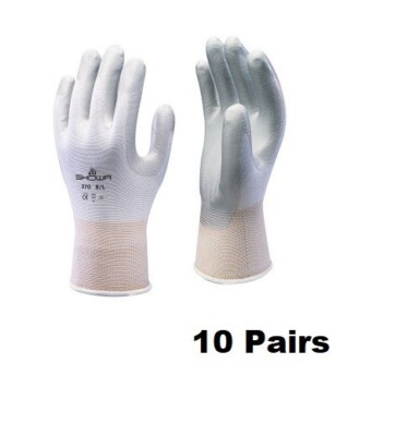 Showa 370 Handschuhe 10 Paar Montage Grip Nitril Handfläche beschichtet alle Größen leicht