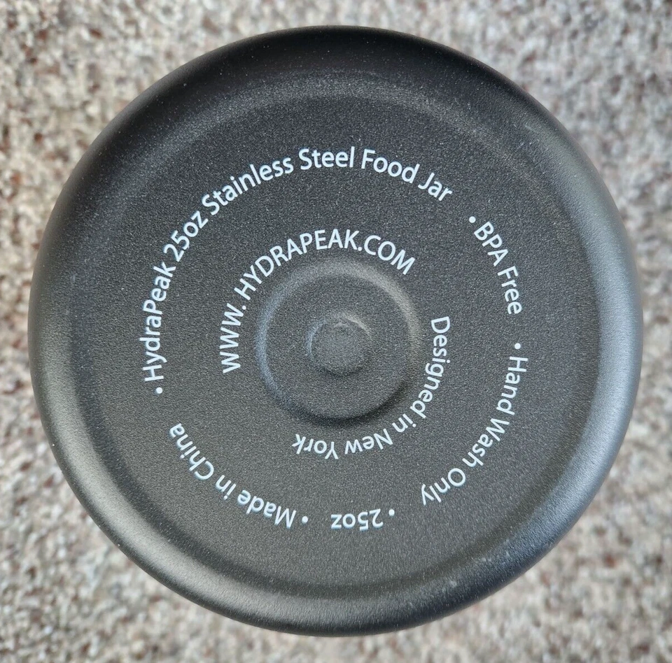 Tarro de comida negro aislado floral HydraPeak calavera 18 oz acero inoxidable boca ancha Foto 3 de 4