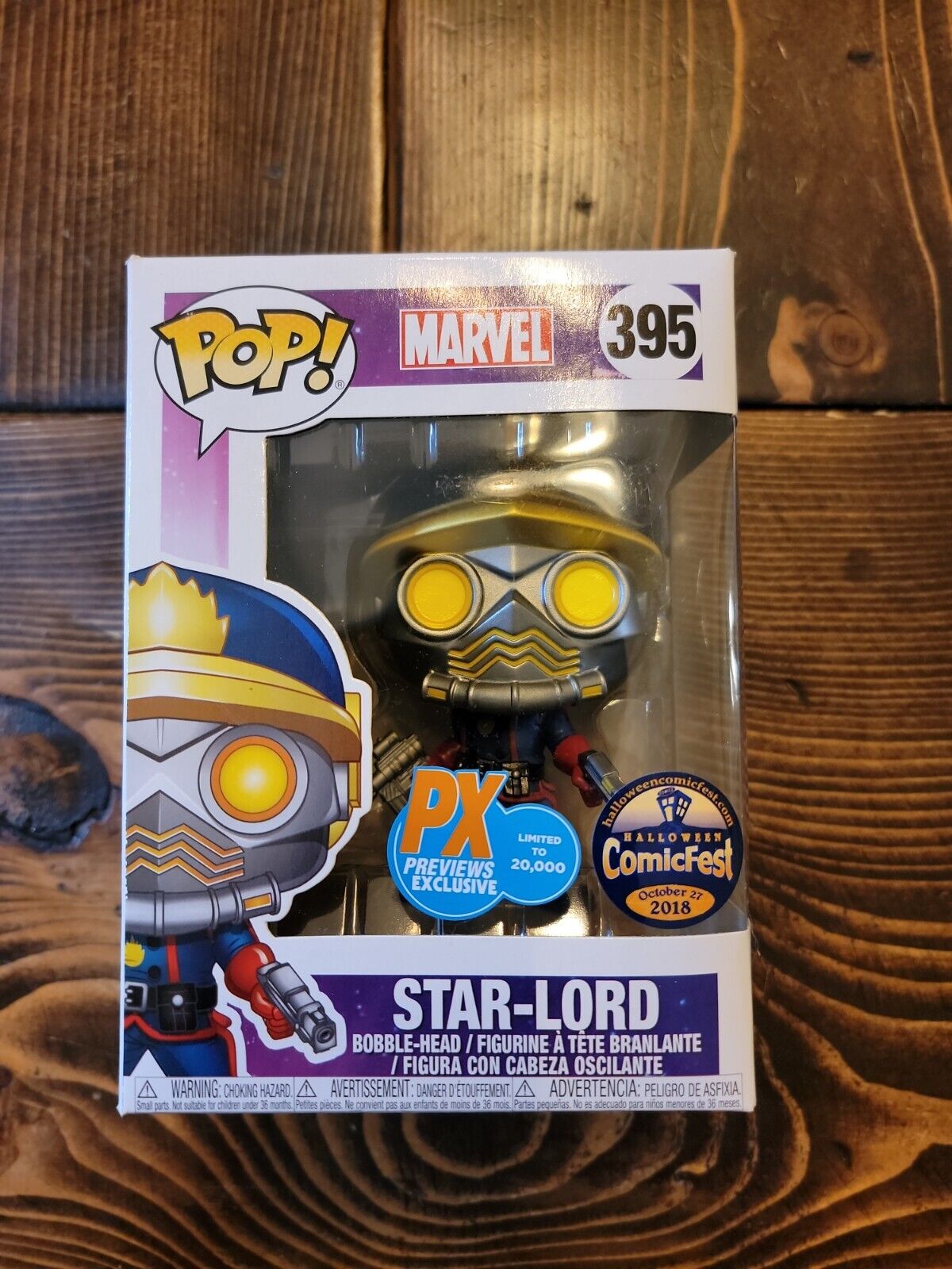 Funko Pop! Marvel Star-Lord PX Previews Exclusive Halloween Comic Fest  Bobble-Head Figure #395 - US