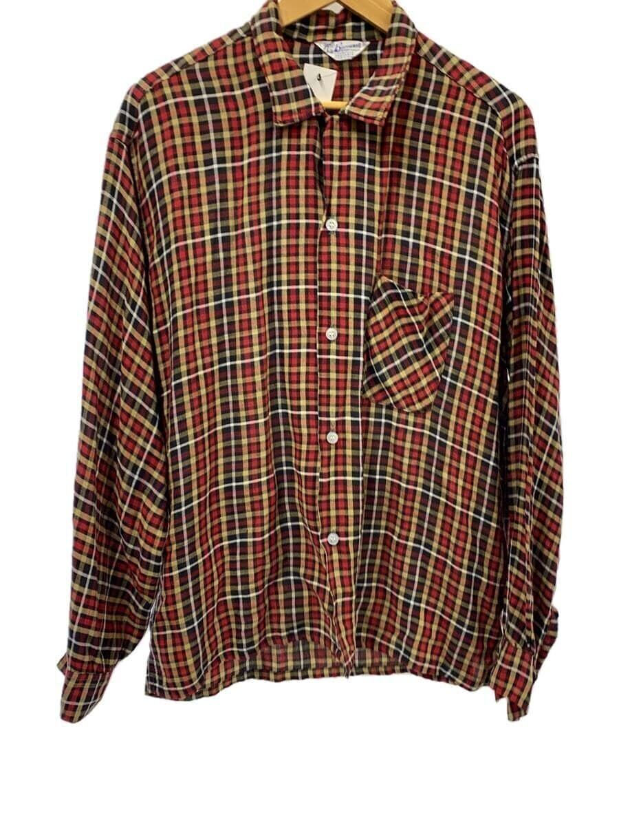 Buccaneer Long Sleeve Shirt 60s VINTAGE Open Collar XL Rayon Black 