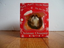 Shih Tzu Dog Christmas Tree Ornament NEW in Box by E  S Pets