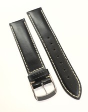 Genuine Montblanc Black Leather 20mm x 18mm Band Strap with Buckle