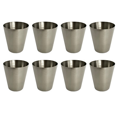 8x Edelstahl Shotgläser | Shot Glas Stamper | Schnaps-Becher Pinnchen 2cl