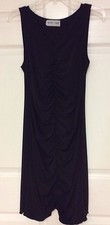 Michael Carrie Womens Dress Size Small Black Gathered Front Sleeveless Sexy 53