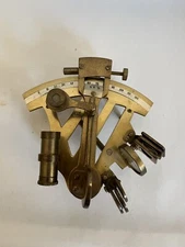 Nautical Brass Sextant, Marine Astrolabe Navigational Device 4” Desk Piece.