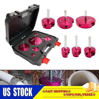NEW 6 Piece PPRK6 Plastic Pipe Fitting Reamer Kit Fit into standard 1/2'' drills