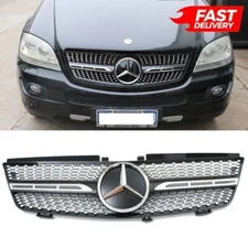 Front Grille Grill For 2005-2008 Mercedes Benz W164 ML350 ML320 ML500 W/Emblem