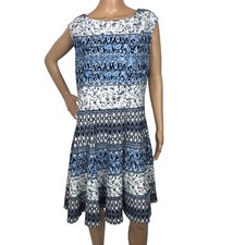 Danny & Nicole Floral Paisley Print A-Line Dress Size 14 Western Cowgirl Boho