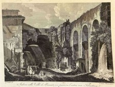 ANDRONE NELLA VILLA DI MECENATE ANTICA VIA TIRBURTINA ROMA GAETANO COTTAFAVI 834