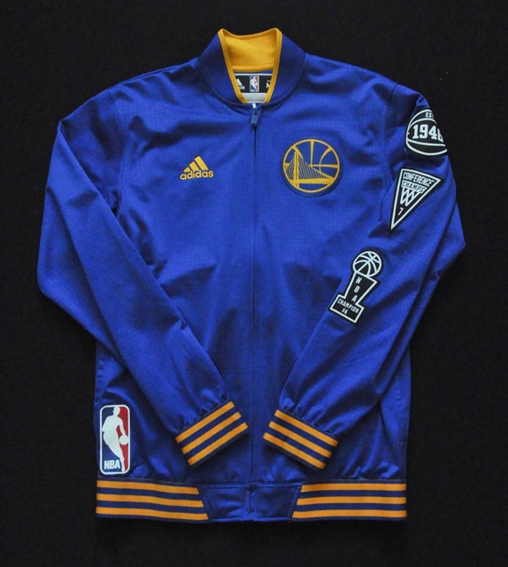 GOLDEN STATE WARRIORS Adidas Warmup NBA Jacket OnCourt 1516 Blue Mens M eBay