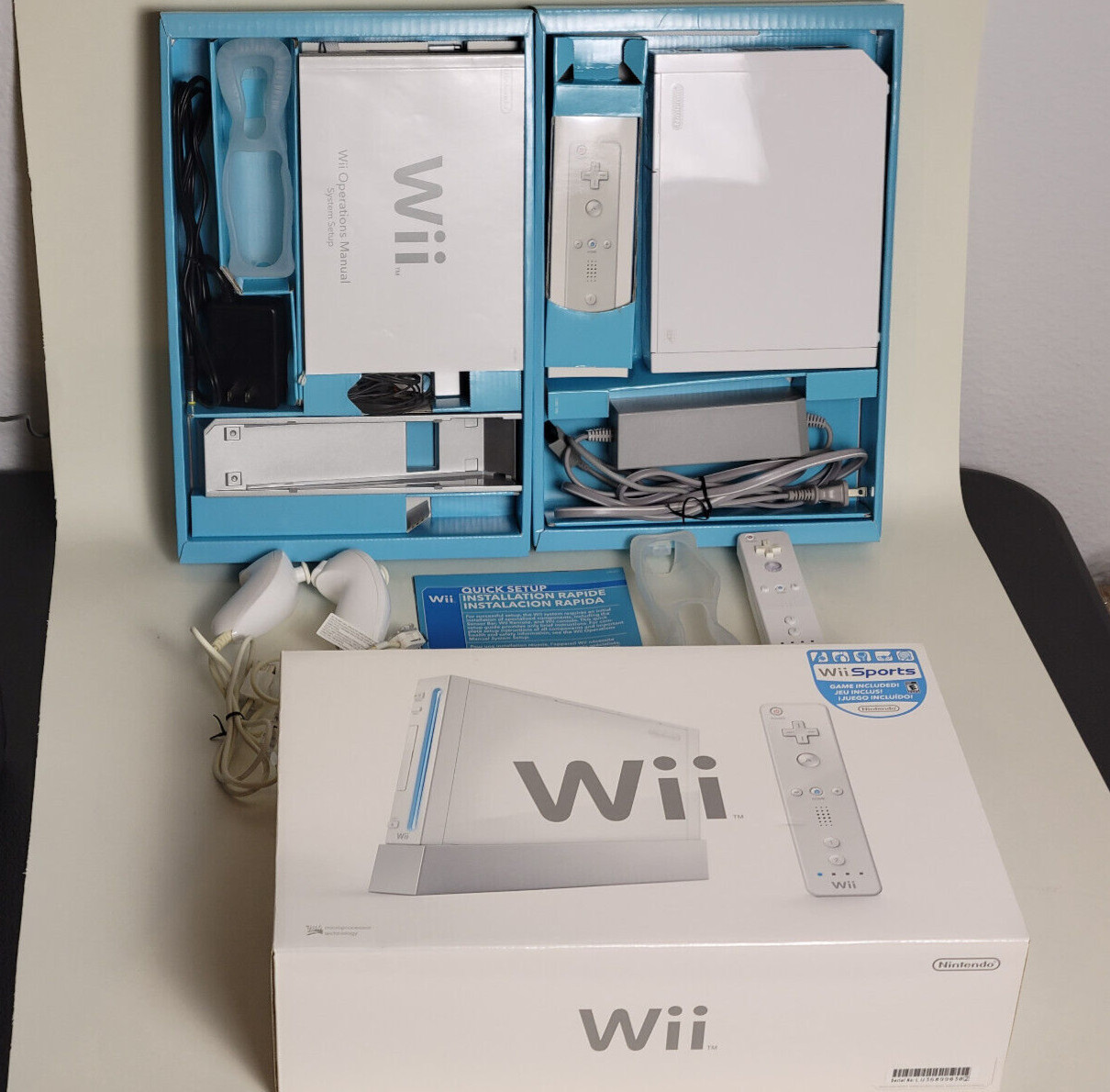 Nintendo Wii Sports White Home Console In Box With Games And