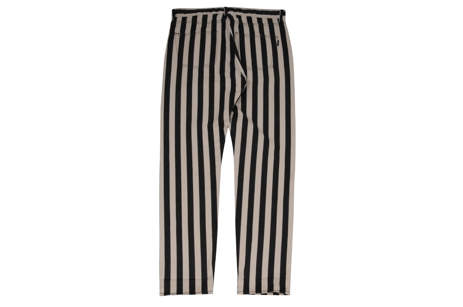 Jeans Saint Laurent uomo D20 gamba dritta 33x30 bianco nero a righe vita media