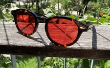 Men's handmade Red sunglasses Women tortoise glasses Johnny Depp glasses UV400